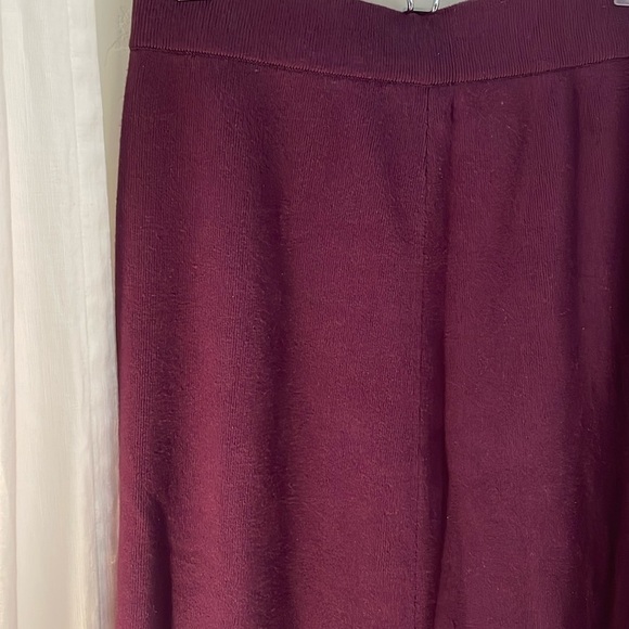 Midi Sweater-Knit Pencil Skirt for Women- Color Winter Wine - Small - Picture 3 of 7